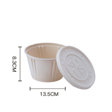 Starch-based biodegradable disposable bowl 800ml / Disposable Corn Starch Bowl with Lid